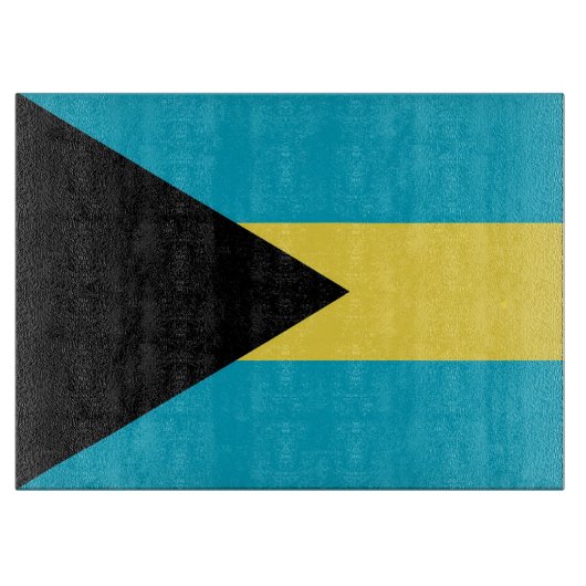 Glazen snijplank met vlag van Bahama's (Voorkant)