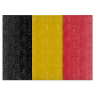 Glazen snijplank met vlag van België
