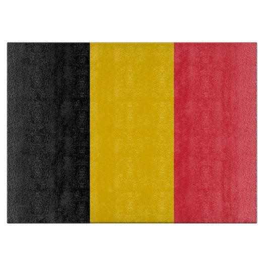 Glazen snijplank met vlag van België (Voorkant)