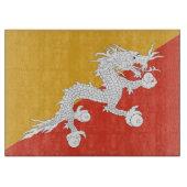 Glazen snijplank met vlag van Bhutan (Voorkant)