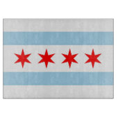 Glazen snijplank met vlag van Chicago, Verenigde S (Voorkant)