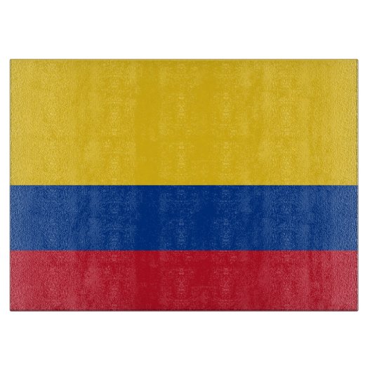 Glazen snijplank met vlag van Colombia (Voorkant)