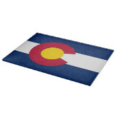 Glazen snijplank met vlag van Colorado State (Hoek)
