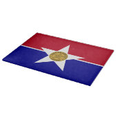 Glazen snijplank met vlag van Dallas (Hoek)