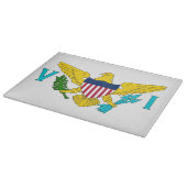 Glazen snijplank met vlag van de Maagdeneilanden (Hoek)