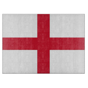 Glazen snijplank met vlag van Engeland