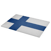 Glazen snijplank met vlag van Finland (Hoek)