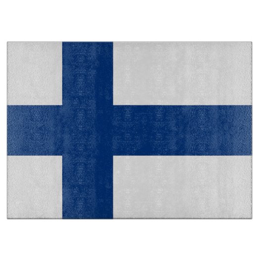 Glazen snijplank met vlag van Finland (Voorkant)