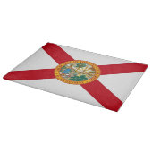 Glazen snijplank met vlag van Florida, Verenigde S (Hoek)