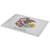 Glazen snijplank met vlag van Illinois, Verenigde  (Hoek)