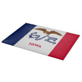 Glazen snijplank met vlag van Iowa, Verenigde Stat (Hoek)