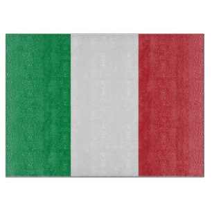 Glazen snijplank met vlag van Italië