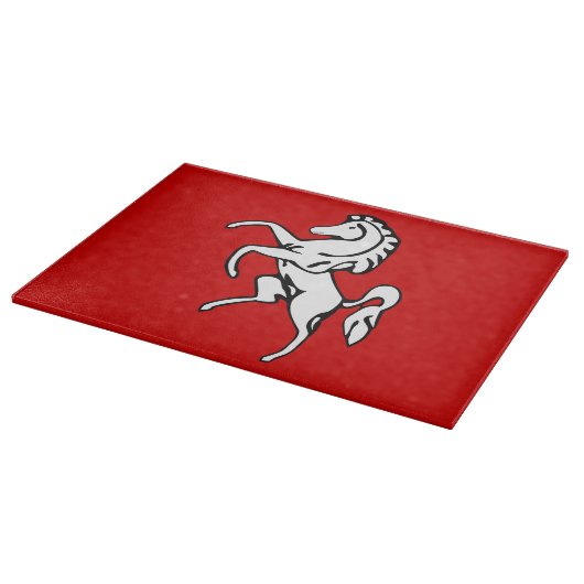 Glazen snijplank met vlag van Kent County (Hoek)