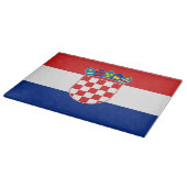 Glazen snijplank met vlag van Kroatië (Hoek)