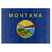 Glazen snijplank met vlag van Montana USA (Voorkant)