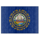 Glazen snijplank met vlag van New Hampshire USA (Voorkant)