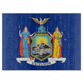 Glazen snijplank met vlag van New York, Verenigde  (Voorkant)