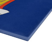 Glazen snijplank met vlag van New York, Verenigde  (Hoek)