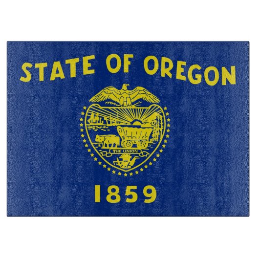 Glazen snijplank met vlag van Oregon, Verenigde St (Voorkant)