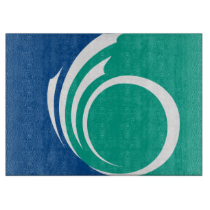 Glazen snijplank met vlag van Ottawa, Canada