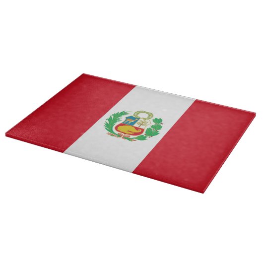 Glazen snijplank met vlag van Peru (Hoek)