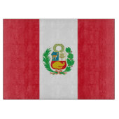 Glazen snijplank met vlag van Peru (Voorkant)