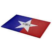 Glazen snijplank met vlag van San Antonio (Hoek)