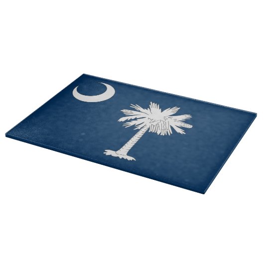 Glazen snijplank met vlag van South Carolina (Hoek)