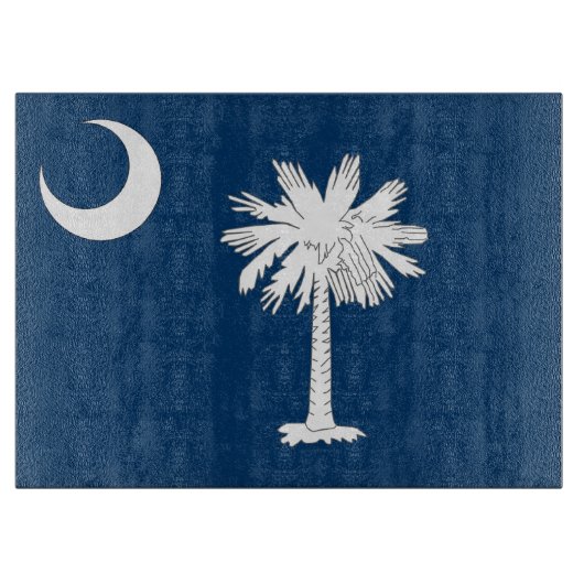 Glazen snijplank met vlag van South Carolina (Voorkant)