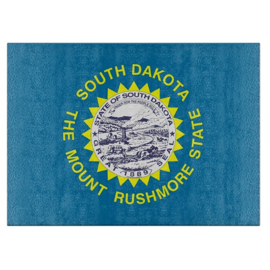 Glazen snijplank met vlag van South Dakota (Voorkant)