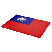 Glazen snijplank met vlag van Taiwan (Hoek)