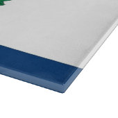 Glazen snijplank met vlag van West Virginia USA (Hoek)