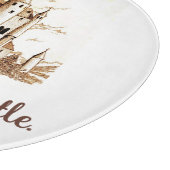 Glazen snijplank - Mijn huis is mijn kasteel (Hoek)