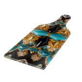Glazen snijplank paddle Bahama's Kleuren (Hoek)
