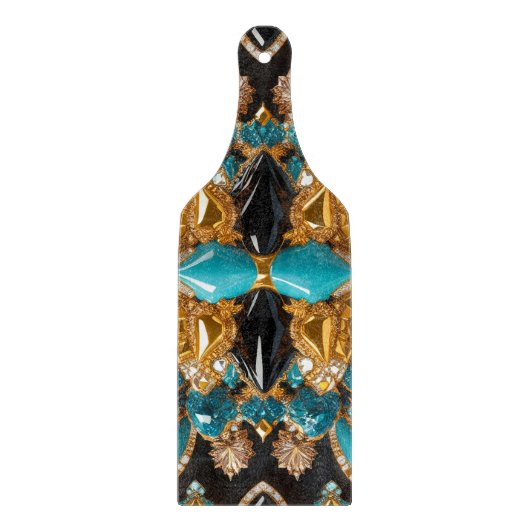 Glazen snijplank paddle Bahama's Kleuren (Voorkant)
