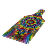 Glazen snijplank paddle LGBTQ Kleuren (Hoek)