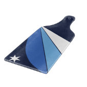 Glazen snijplank paddle met vlag Columbia, SC (Hoek)