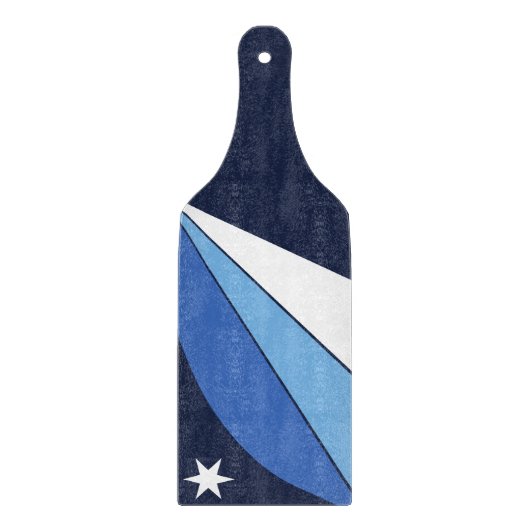 Glazen snijplank paddle met vlag Columbia, SC (Voorkant)