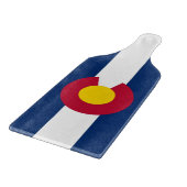 Glazen snijplank paddle met vlag van Colorado (Hoek)