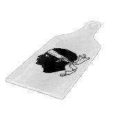 Glazen snijplank paddle vlag van Corsica, Frankrij (Hoek)
