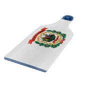 Glazen snijplank paddle West Virginia vlag (Hoek)