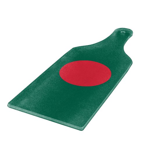 Glazen snijplank peddel met vlag van Bangladesh (Hoek)