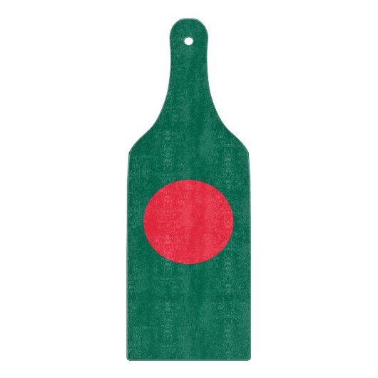 Glazen snijplank peddel met vlag van Bangladesh (Voorkant)