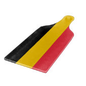 Glazen snijplank peddel met vlag van België (Hoek)