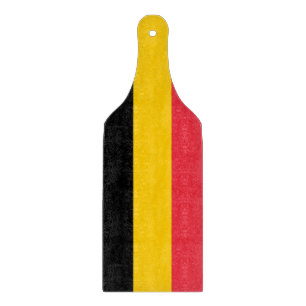 Glazen snijplank peddel met vlag van België