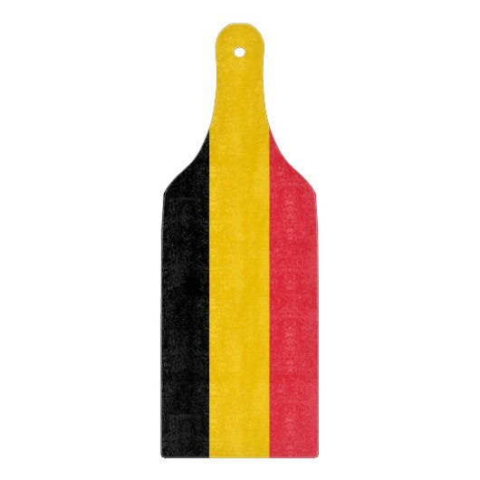Glazen snijplank peddel met vlag van België (Voorkant)