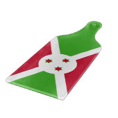 Glazen snijplank peddel met vlag van Burundi (Hoek)