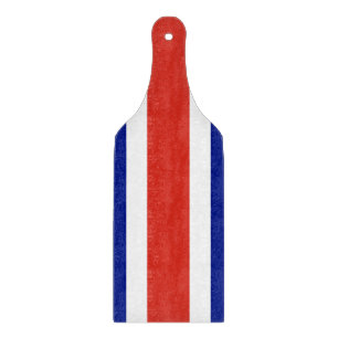 Glazen snijplank peddel met vlag van Costa Rica