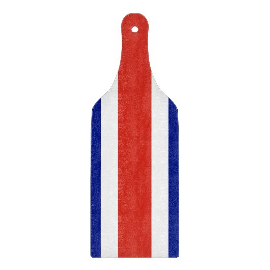 Glazen snijplank peddel met vlag van Costa Rica (Voorkant)