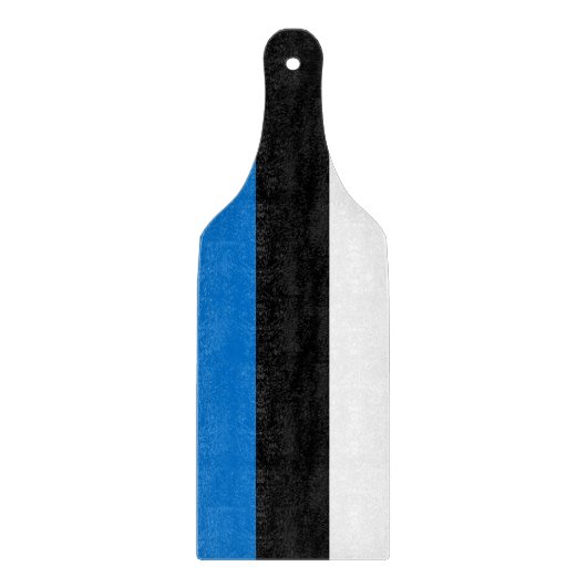 Glazen snijplank peddel met vlag van Estland (Voorkant)